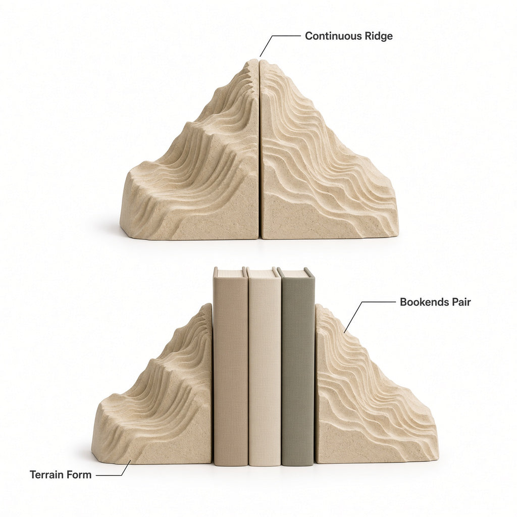 Ridge Cut Bookends