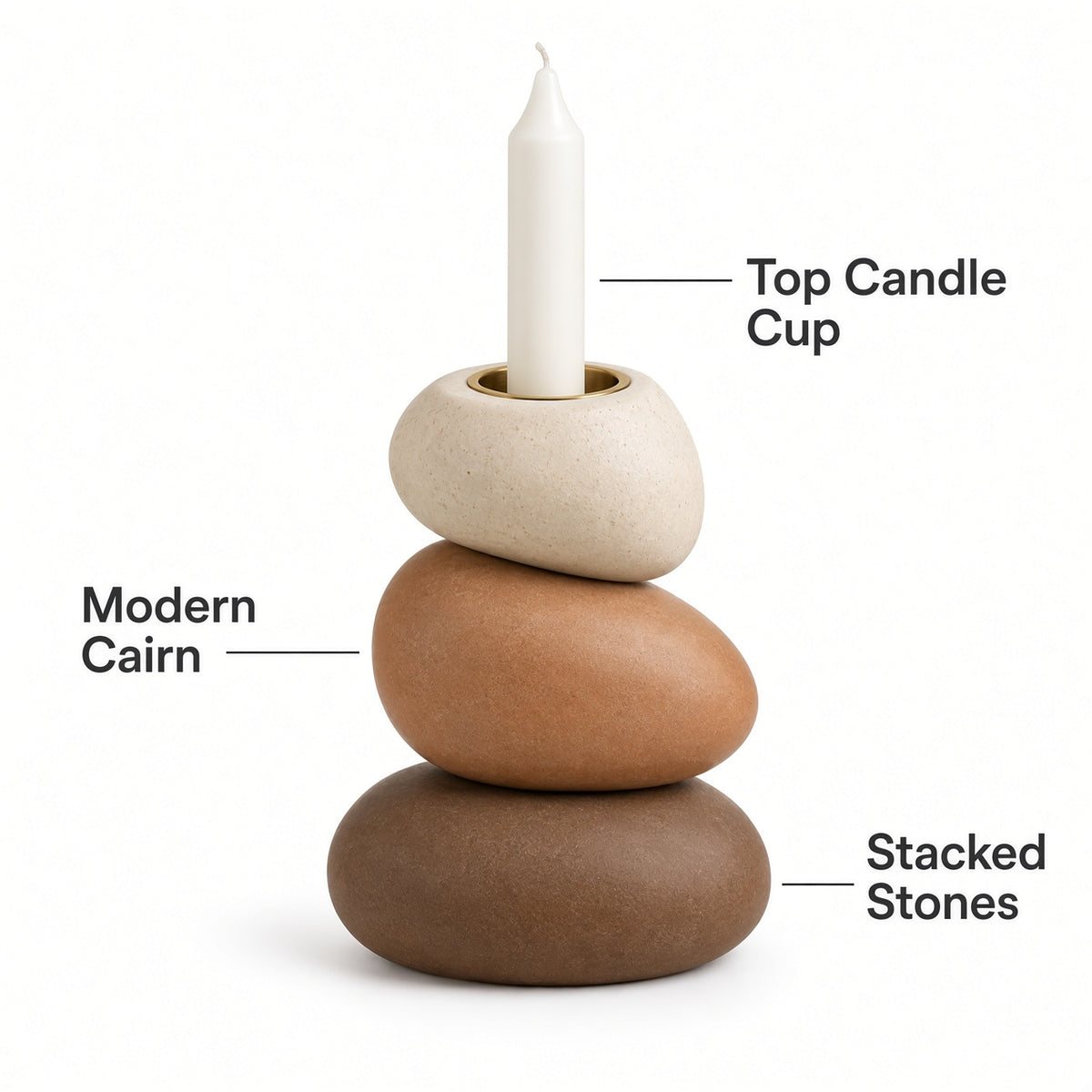 Cairn Stack Candleholder