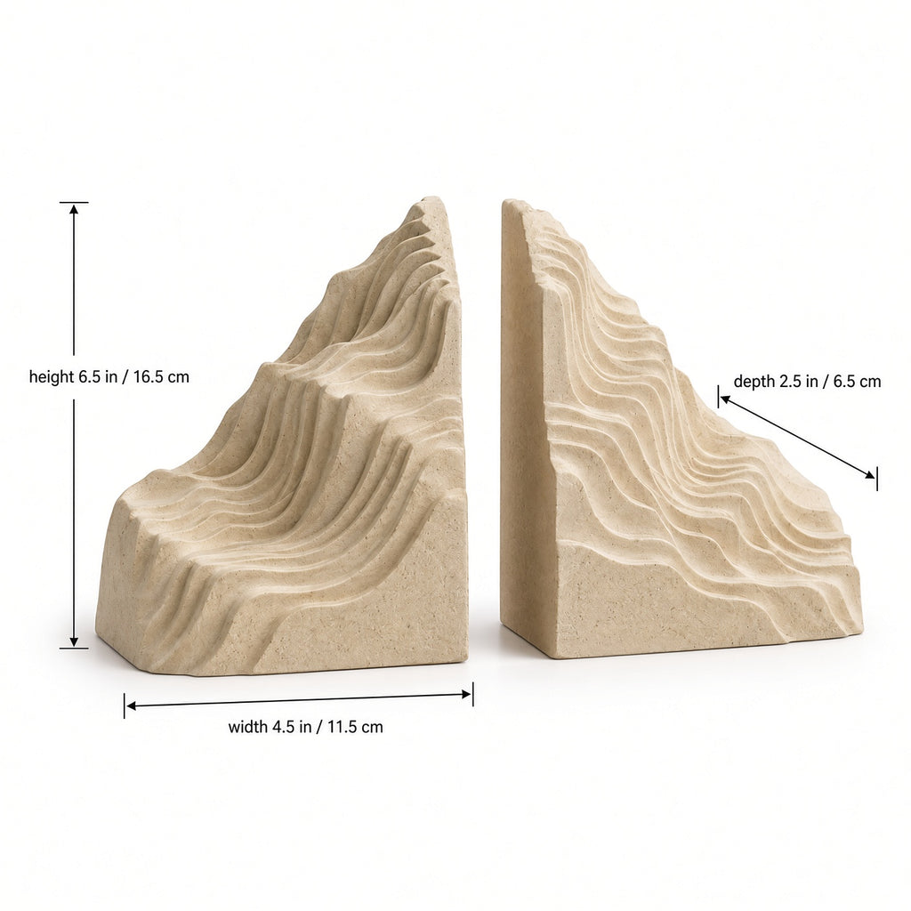 Ridge Cut Bookends